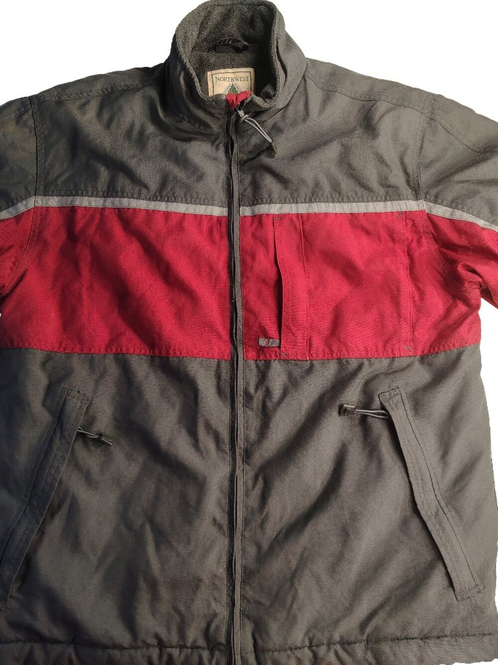 Men's Medium Red & Gray Northwest Territory Brand Heavyweight Winter Coat